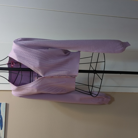 Lavender cropped cardigan - Picture 1 of 7